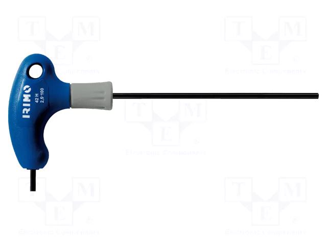 Screwdriver; hex key; HEX 2.5mm; Blade length: 100mm IRIMO SA.42-H2.5-100