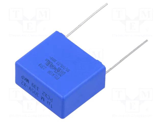Capacitor: polypropylene; X2; 1uF; 305V; THT; ±20%; 22.5mm PILKOR PCX2339J34105