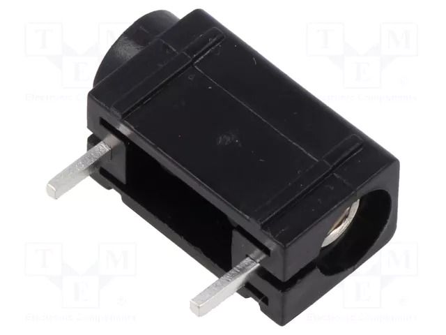 Connector: 4mm banana; socket; 24A; 24mm; black; silver plated MUELLER ELECTRIC BU-164-0