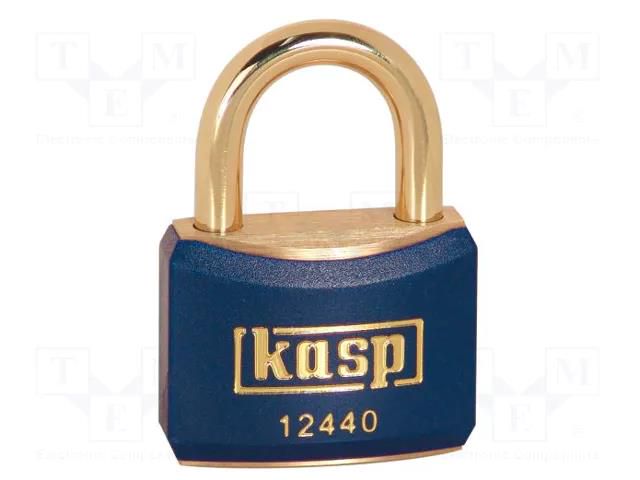 Padlock; shackle; brass; Protection: low (level 4); A: 40mm; B: 21mm KASP KA-K12440BLUA1