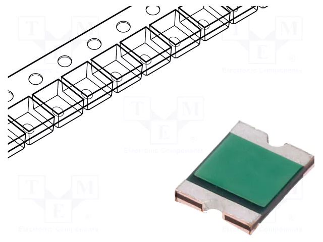 Fuse: PTC polymer; 350mA; Imax: 100A; SMD; 0ZCH; 1210 BEL FUSE 0ZCH0035FF2G