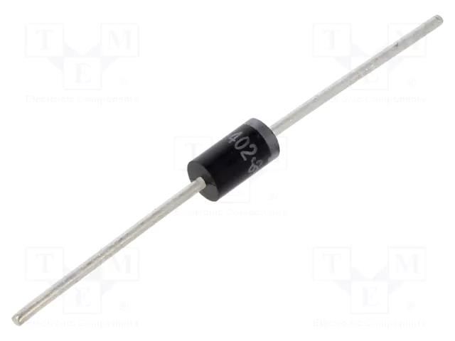 Diode: rectifying; THT; 200V; 3A; 13 inch reel; Ifsm: 200A; DO201AD VISHAY 1N5402-E3/54