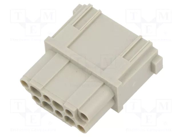 Connector: HDC; contact insert; female; MIXO; PIN: 12; 10A; 600V ILME CX12DF