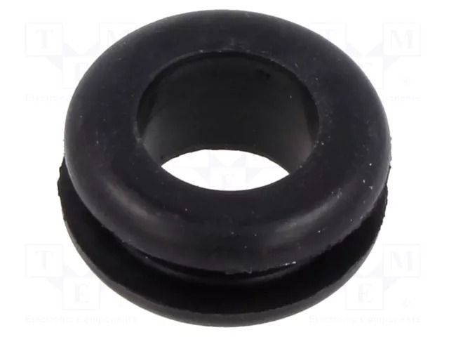 Grommet; Ømount.hole: 15mm; Øhole: 11mm; black; -40÷125°C; EPDM ESSENTRA ESS-10284827