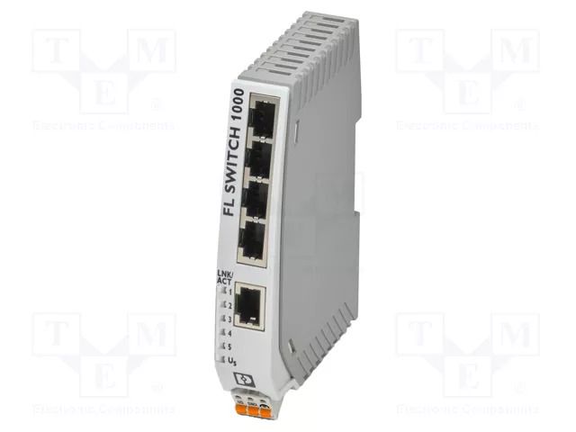 Switch Ethernet; unmanaged; Number of ports: 5; 9÷32VDC; RJ45 PHOENIX CONTACT 1085254