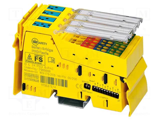 Module: in/out extension; 24VDC; IN: 8; for DIN rail mounting PHOENIX CONTACT 2985688