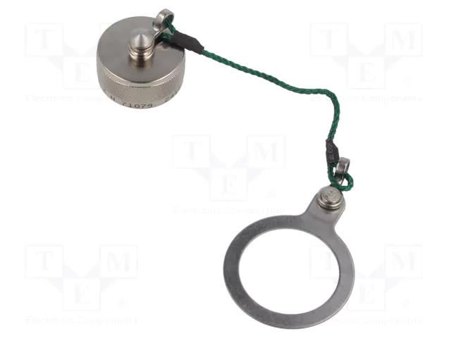 Connector USB Square flange Receptacle Cap, Nickel plating AMPHENOL USBFTVC7N