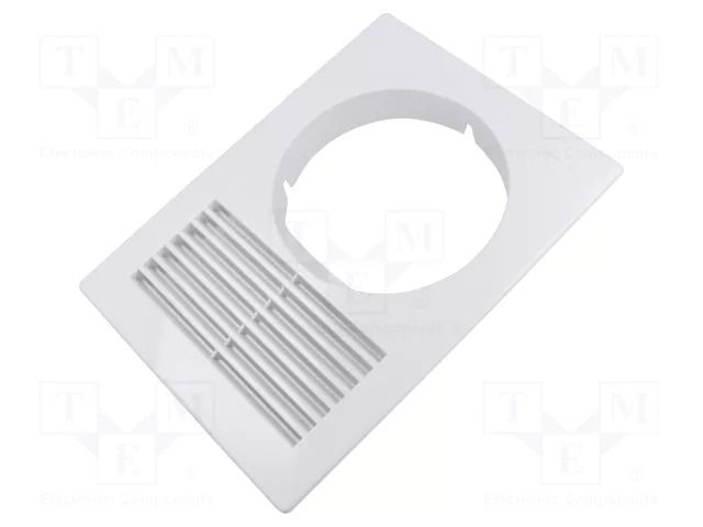 Ventilation grille; ABS; white; 250x180x30mm; Ø125mm; 20pcs. DOSPEL S.A. 007-0663