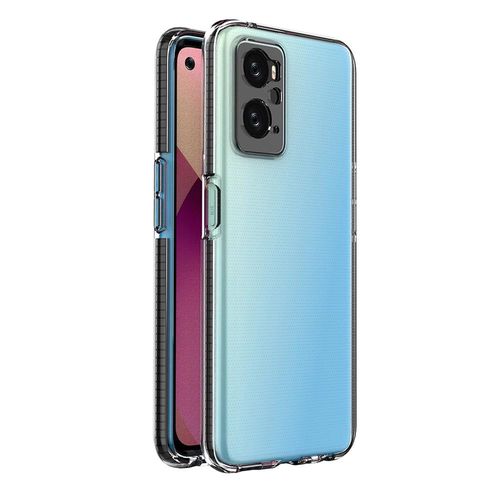 Spring Case Cover for Realme 9i, Oppo A36 / A76 / A96 silicone cover with frame black, Hurtel 5907769348471