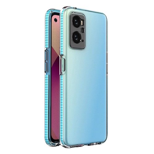 Spring Case Cover for Realme 9i, Oppo A36 / A76 / A96 Silicone Cover with Frame Light Blue, Hurtel 5907769348495 5907769348495