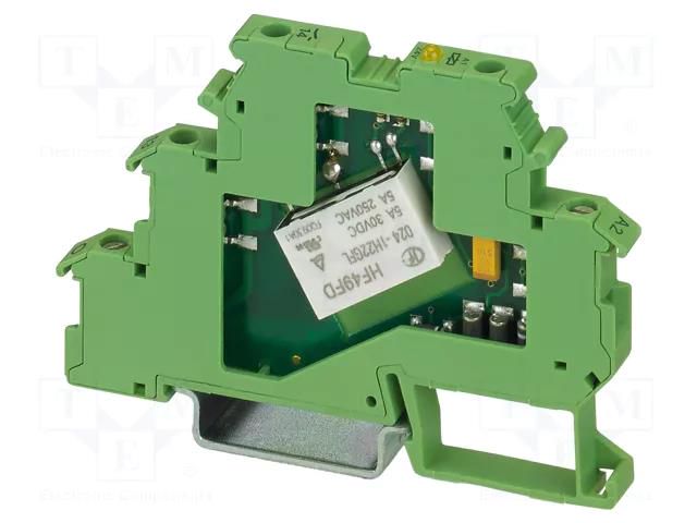 Relay: interface; SPST-NO; Ucoil: 24VAC,24VDC; 5A; 5A/250VAC PHOENIX CONTACT DEK-REL-24/1/AKT