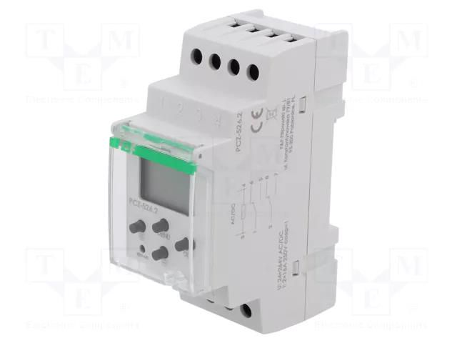 Programmable time switch; Range: 1 year; DPDT; 24÷264VAC; PIN: 8 F&F PCZ-526.2