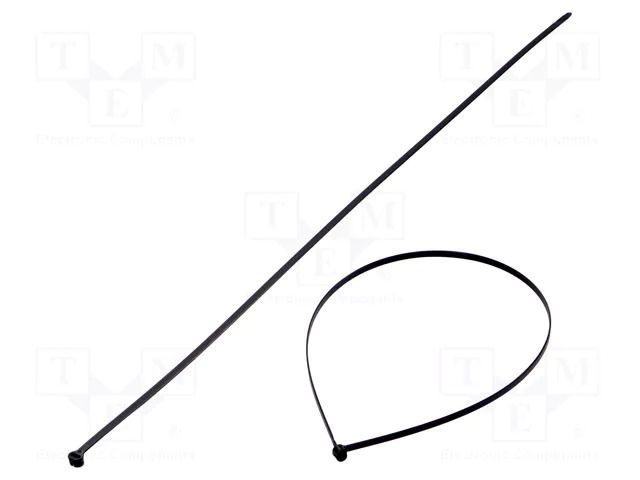 Cable tie; with a metal clasp; L: 771mm; W: 7mm; black; polyamide ABB TY29MX