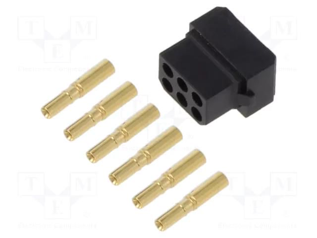 Connector: wire-wire/PCB; plug; female; PIN: 6; Datamate L-Tek HARWIN M80-8880605