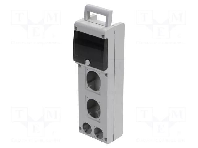 Enclosure: for modular components; grey; BLOCK; Holes no: 4 SCAME SCAME-632.3520-000