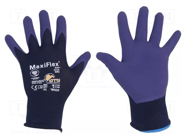 Protective gloves; Size: 6; navy blue; MaxiFlex® Elite™ ATG ATG-34-274/06