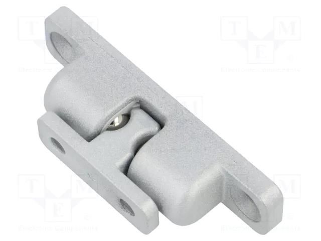 Ball catches; W: 16.5mm; L: 80mm; cast zinc; silver; 95N ELESA+GANTER GN4490-ZD-80-1-SR