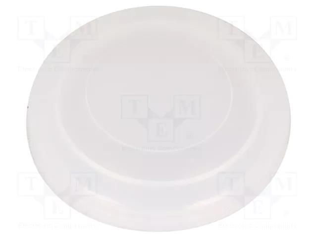Cover; IP68; transparent; Ø27x6.1mm; GQ22H,LAS1GQ22H,ONPOW6122H ONPOW M12-22H