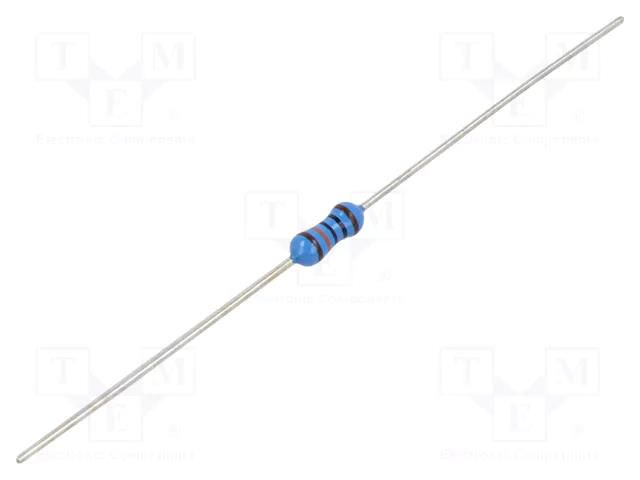 Resistor: metal glaze; THT; 100kΩ; 0.25W; ±1%; Ø0.6x28mm; Ø2.7x7mm ROYALOHM MGR0.25-100K