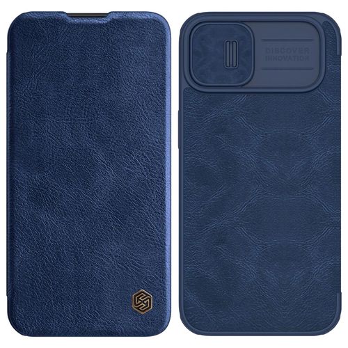 Nillkin Qin Leather Pro Case iPhone 14 Plus Camera Cover Holster Cover Flip Case Blue, Nillkin 6902048249004 6902048249004