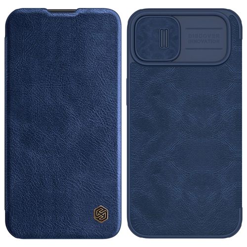 Nillkin Qin Leather Pro Case iPhone 14 Plus Camera Cover Holster Cover Flip Case Blue, Nillkin 6902048249004