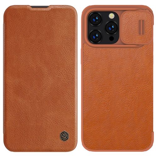 Nillkin Qin Leather Pro Case iPhone 14 Pro Max Camera Cover Holster Cover Flip Case Brown, Nillkin 6902048249028 6902048249028