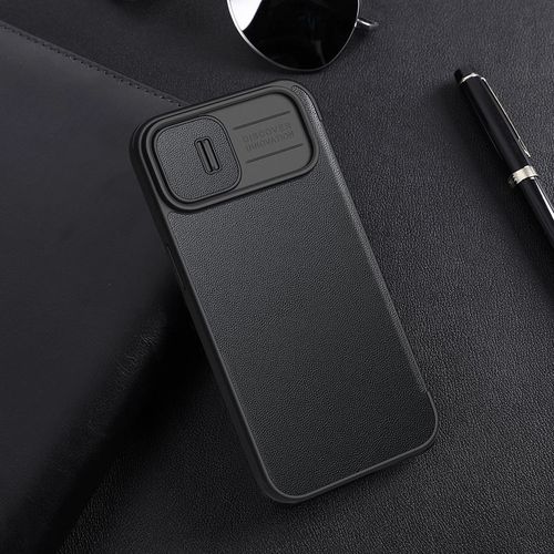 Nillkin Qin Leather Pro Case iPhone 14 Plus Camera Cover Holster Cover Flip Case Black, Nillkin 6902048249097