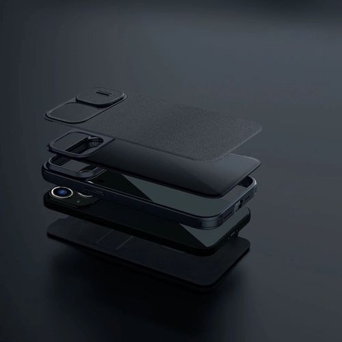 Nillkin Qin Cloth Pro Case Case for iPhone 14 Plus Camera Cover Holster Cover Flip Case Blue, Nillkin 6902048249172 6902048249172