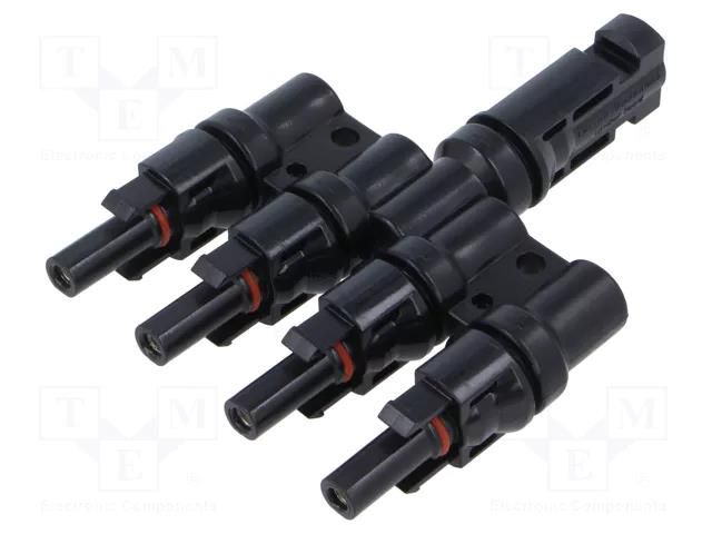 Splitter; solar male x4,solar female x4 CONNFLY DS1162-14-1T4AB6P