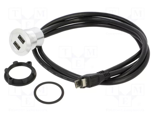 Adapter cable; USB B micro socket x2,USB B micro plug x2 ONPOW MICRO-USB-02