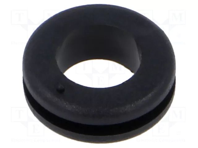Grommet; Ømount.hole: 11mm; Øhole: 8mm; black; 0÷80°C; PVC ESSENTRA ESS-10079003