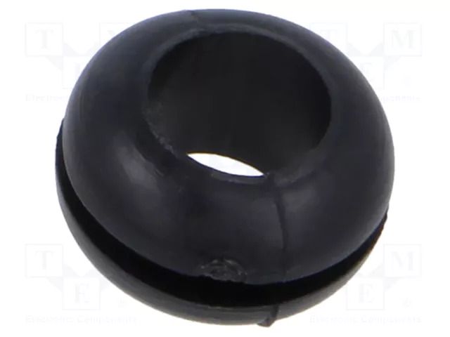 Grommet; Ømount.hole: 11mm; Øhole: 8mm; black; 0÷80°C; PVC ESSENTRA ESS-10079348