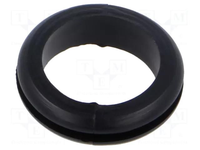 Grommet; Ømount.hole: 19mm; Øhole: 16mm; black; 0÷80°C; PVC ESSENTRA ESS-10082249