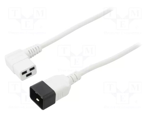 Cable; 3x1.5mm2; IEC C19 female angled,IEC C20 male; PVC; 5m LIAN DUNG WN116-3/15/5WH