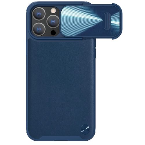 Nillkin CamShield Leather S Case iPhone 14 Pro case with camera cover blue, Nillkin 6902048249691