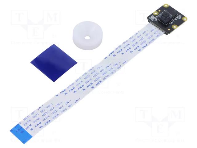 Accessories: camera; black; Comp: Sony IMX219; Dim: 25x24x9mm; 8Mpx RASPBERRY PI SC0024