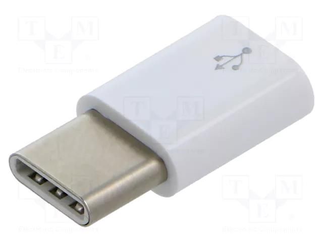 Accessories: adapter; white; USB B micro socket,USB C plug RASPBERRY PI SC0221