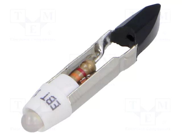 LED lamp; white; T5,5; 12VDC; 12VAC; plastic; 3mm; -20÷60°C CML INNOVATIVE TECHNOLOGIES 1505125W3D