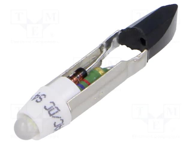 LED lamp; white; T5,5; 28VDC; 28VAC; plastic; 3mm; -20÷60°C CML INNOVATIVE TECHNOLOGIES 1505145W3D