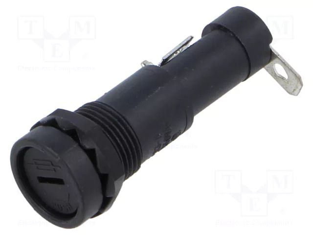 Fuse holder; 6.3x30mm; 15A; 250VAC; on panel; UL94V-0; PBT OPTIFUSE PMA-DB-05-Q1R