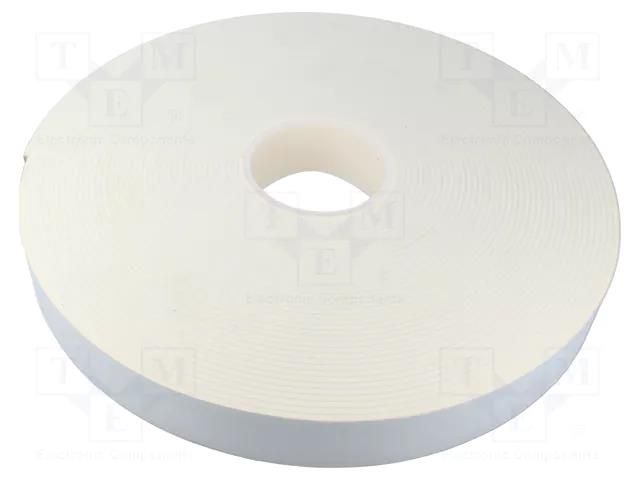 Tape: fixing; W: 40mm; L: 25m; Thk: 3mm; single sided; acrylic; white SCAPA SCAPA-3594-40-25