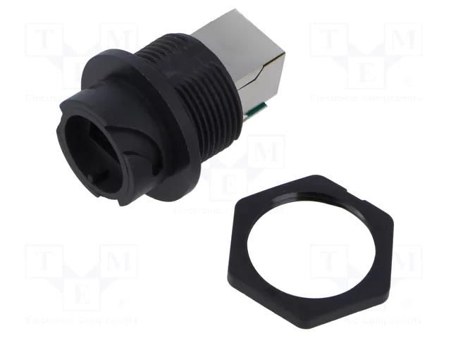 Straight; for panel mounting,rear side nut,screwed; IP67; PIN: 8 AMPHENOL LTW ROP-5SRFFH-TCU7001