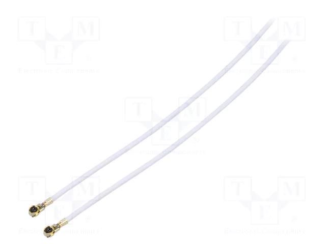 Cable; Colour: white; Len: 0.3m; Wire dia: 35mm; Type: angled HIROSE UFL2LPA088Y3TA300