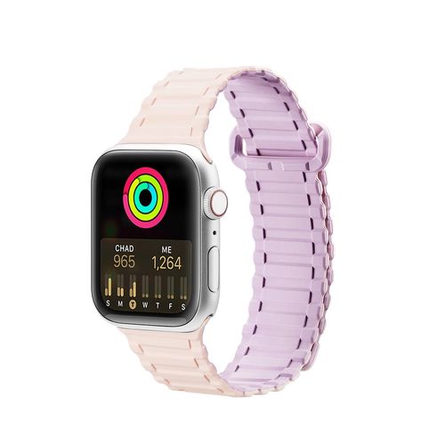 Dux Ducis Strap (Armor Version) Apple Watch Ultra, SE, 9, 8, 7, 6, 5, 4, 3, 2, 1 (49, 45, 44, 42 mm) Silicone Magnetic Band Bracelet Pink Purple, Dux Ducis 6934913035474