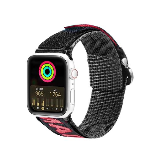 Dux Ducis Strap (Outdoor Version) Apple Watch Ultra Strap, SE, 9, 8, 7, 6, 5, 4, 3, 2, 1 (49, 45, 44, 42 mm) Nylon Band Bracelet Black and Red, Dux Ducis 6934913035351