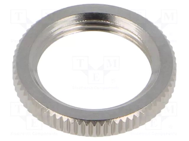 Nut; 600H; Plating: nickel; Nut: round,knurled APEM U411