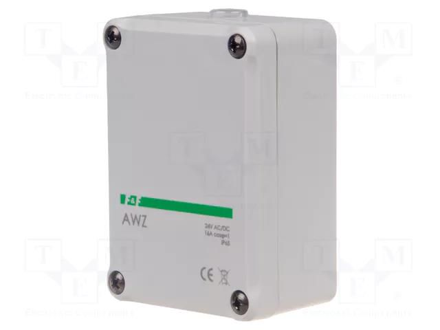Twilight switch; for wall mounting; 24VAC; 24VDC; relay; IP65; 16A F&F AWZ-24V