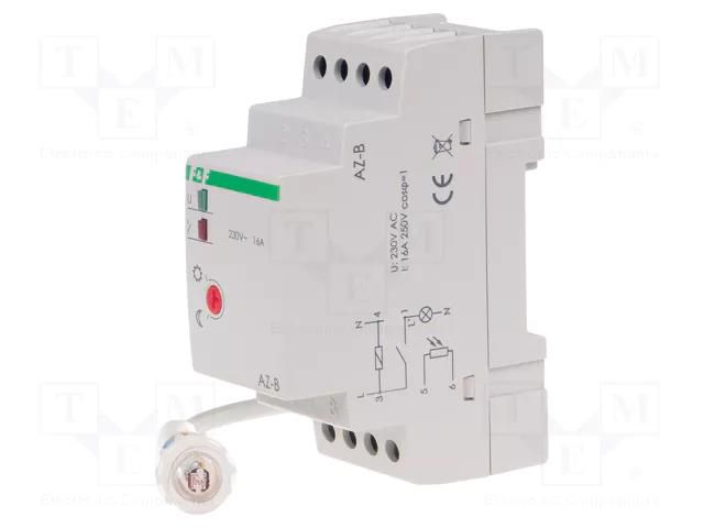 Twilight switch; for DIN rail mounting; 230VAC; SPST-NO; 16A; AZ F&F AZ-B