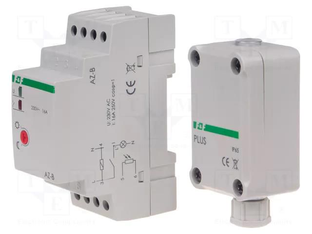 Twilight switch; for DIN rail mounting; 230VAC; SPST-NO; 16A; AZ F&F AZ-B-PLUS
