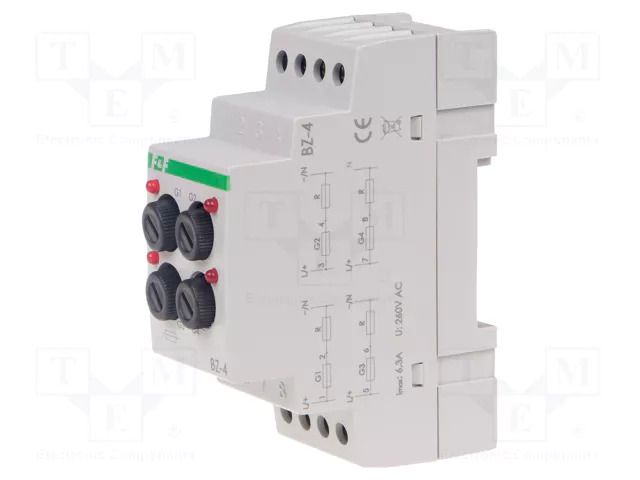 Module: module protecting; 250VAC; 250VDC; IP20; Colour: red; BZ F&F BZ-4